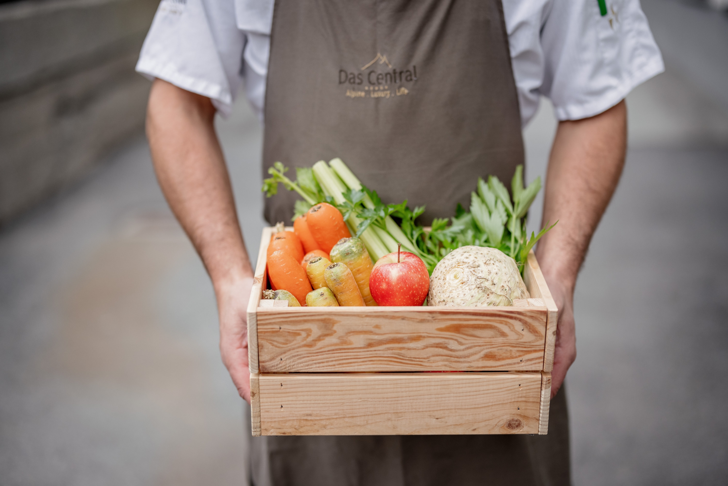 Gemüsekiste im Hotel Das Central in Sölden Gemüsekiste im Hotel Das Central in Sölden