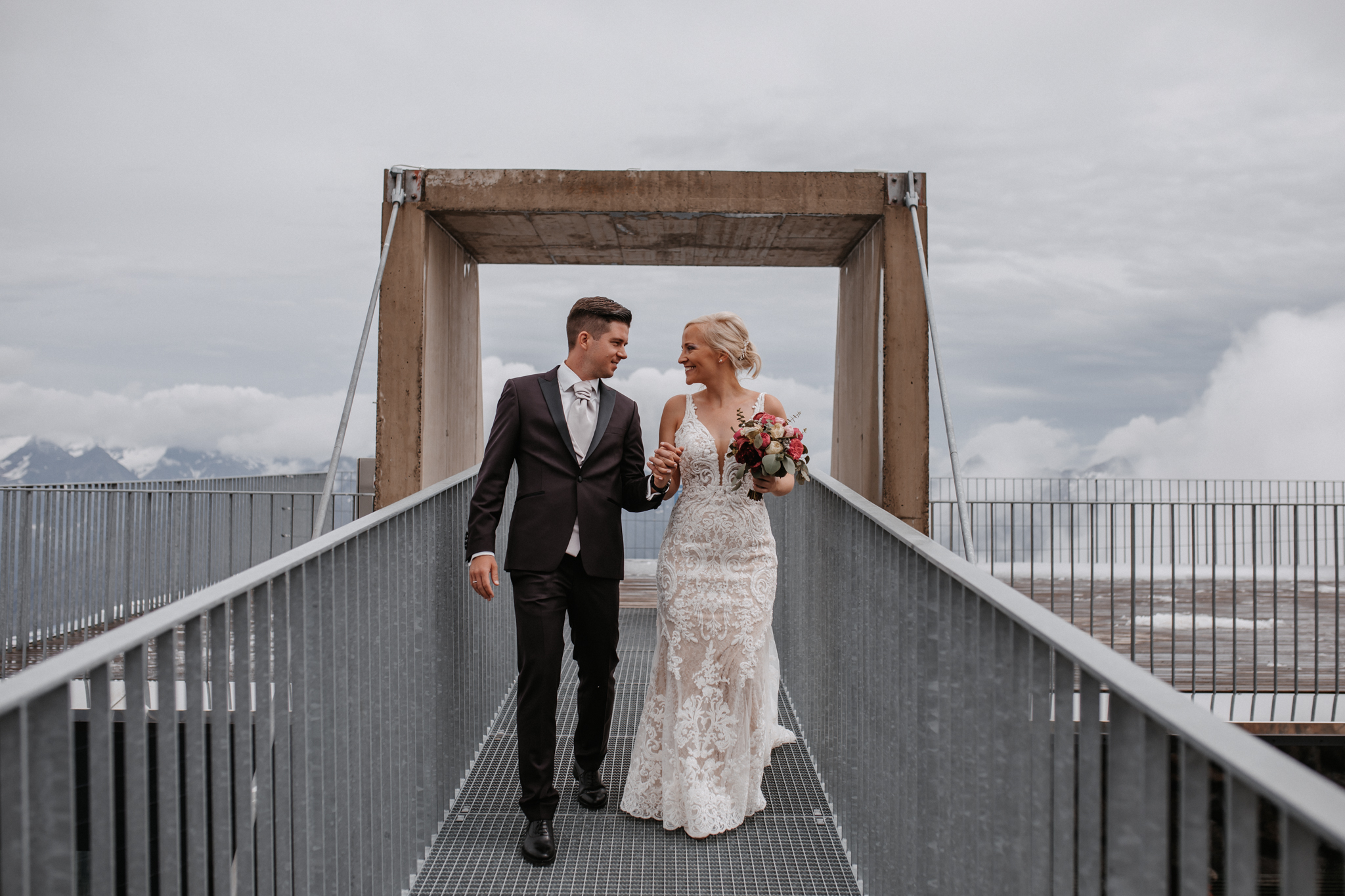 Brautpaar am ice Q auf 3.000 m Seehöhe in Sölden Brautpaar am ice Q auf 3.000 m Seehöhe in Sölden