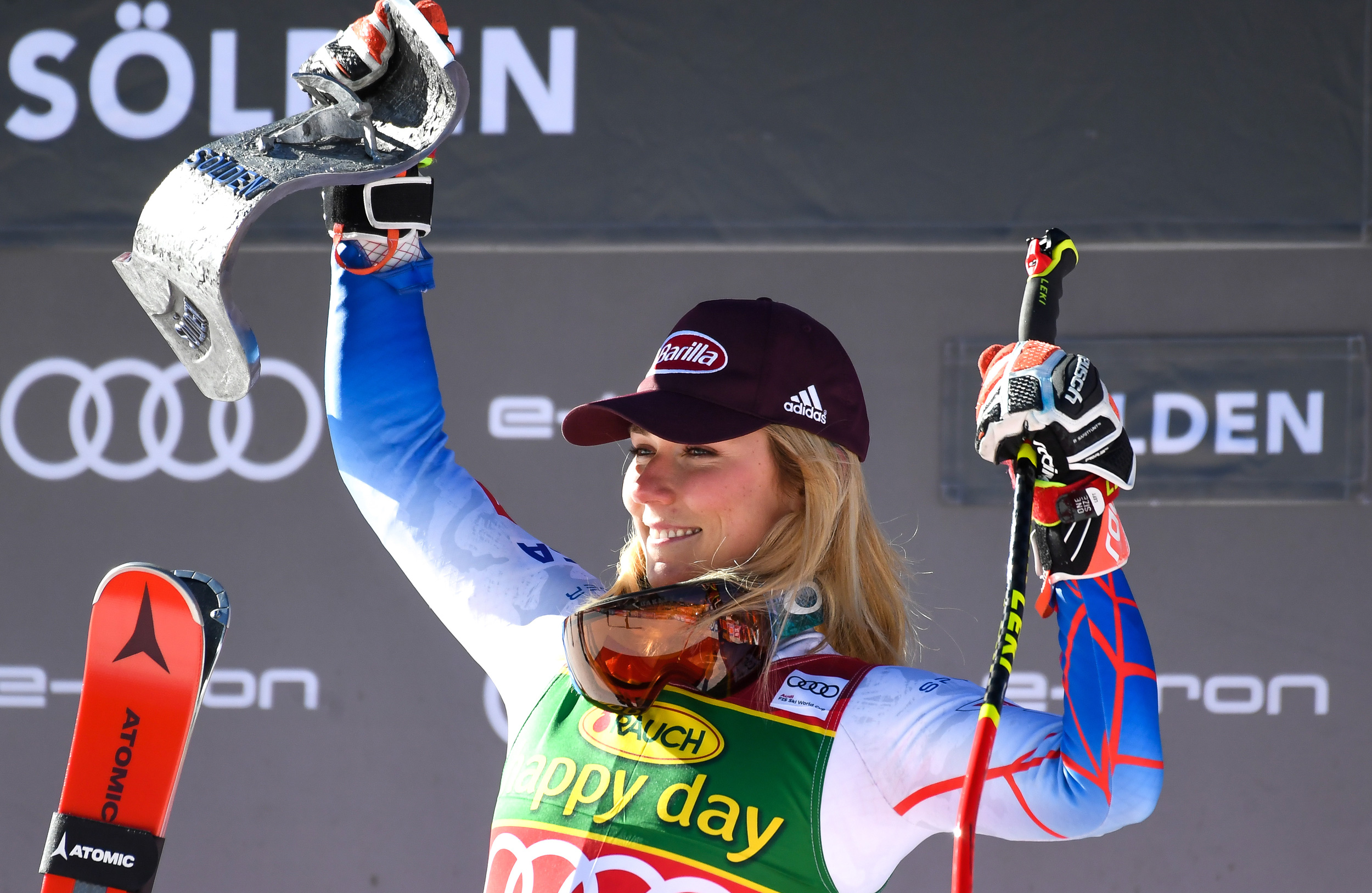 Mikaela Shiffrin, Siegerin vom Skiweltcup in Sölden 2021 Mikaela Shiffrin, Siegerin vom Skiweltcup in Sölden 2021