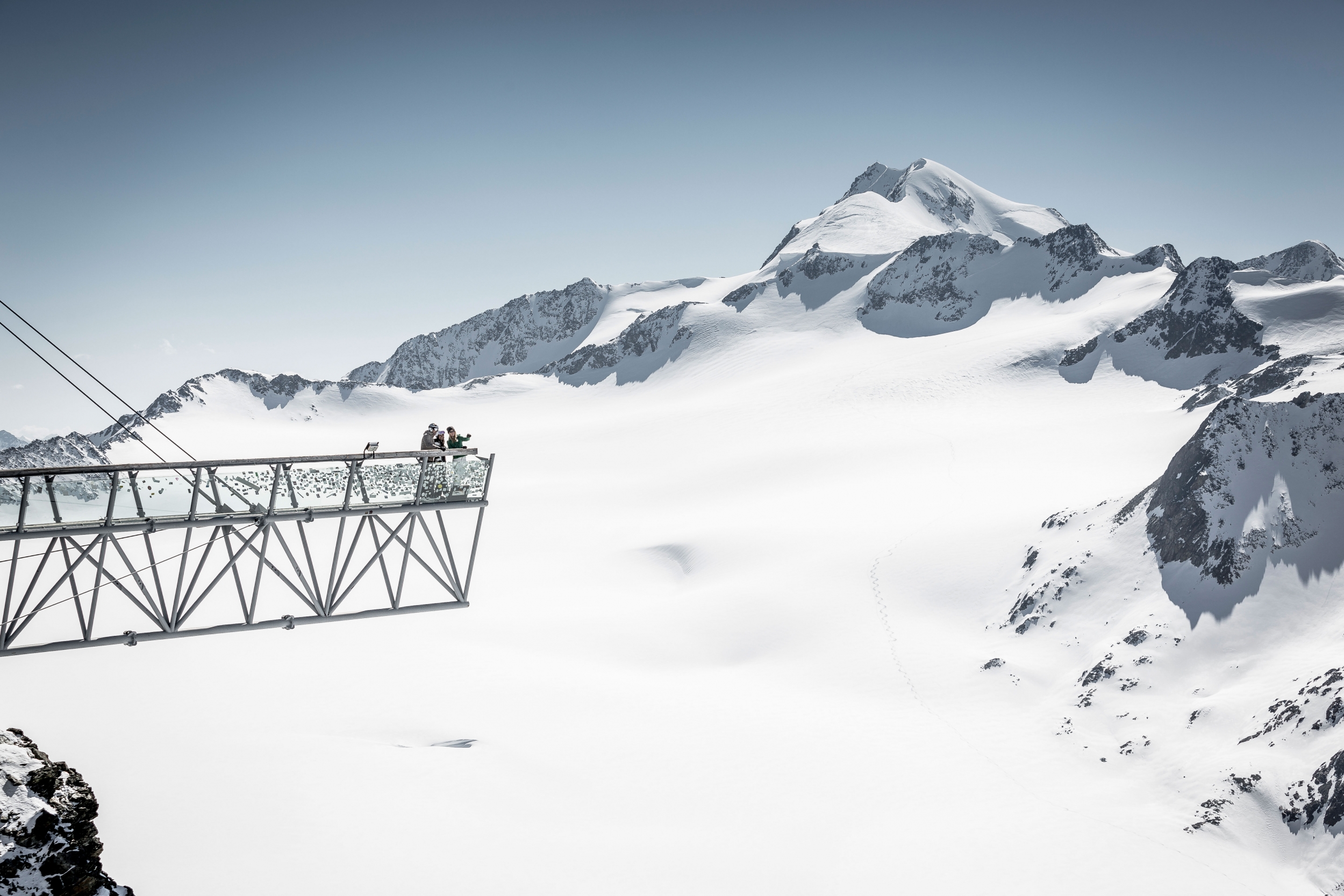 Aussichtplattform am Tiefenbachgletscher in Sölden Aussichtplattform am Tiefenbachgletscher in Sölden