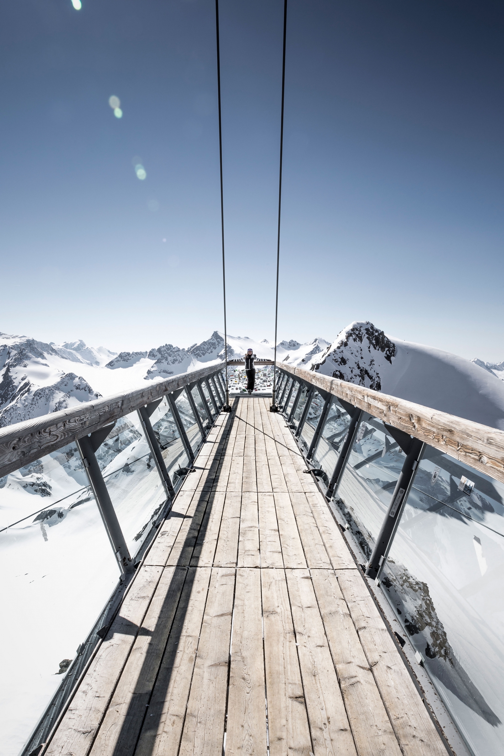Ausblick vom Felssteg am Tiefenbachgletscher in Sölden Ausblick vom Felssteg am Tiefenbachgletscher in Sölden